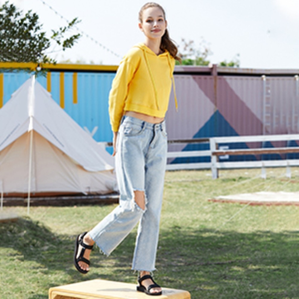 CIOR Women's Sport Sandals with Arch Support, Black, Size 8